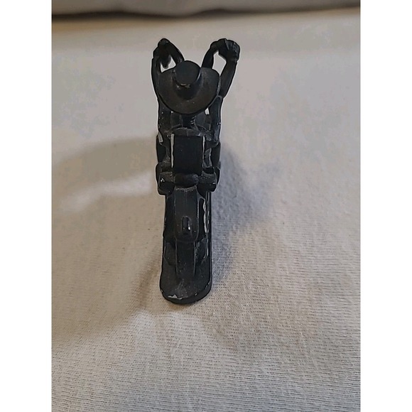 Spoontiques M1682 Pewter Skeleton Cowboy On‎ Motorcycle Glass Eyes And Headlamp - Picture 5 of 11